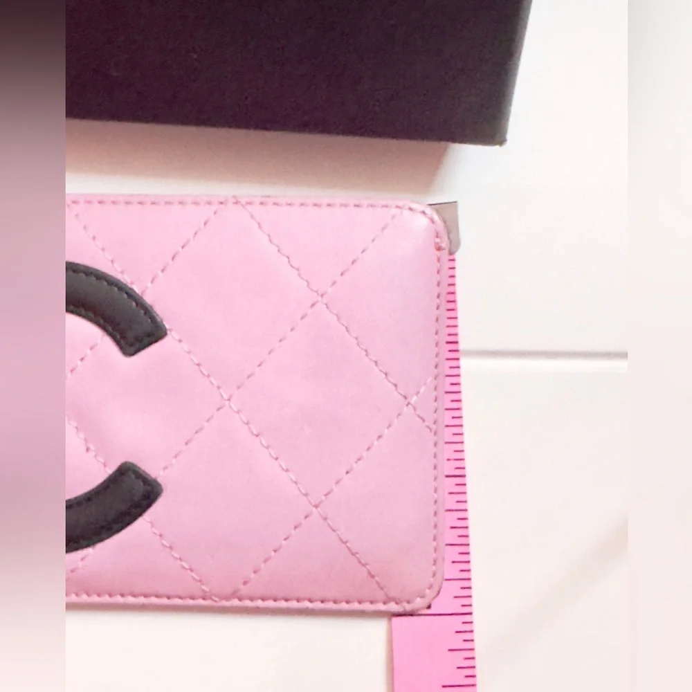 💝 Pink Chanel Cambone Card Holder Wallet 💝 CUSTOMER APPRECIATION GIFT - Picture 13 of 14